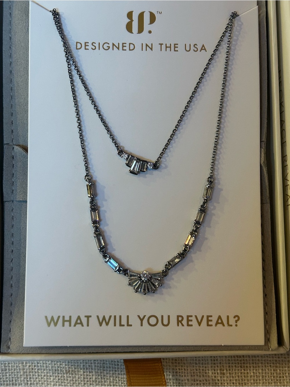Bomb Party | LUMINA | Hematite | Diamond Cubic Zirconia | 18” Necklace